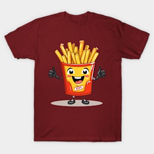 kawaii french fries T-Shirt cute potatofood T-Shirt